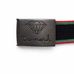 Diamond Supply Co Web Belt Black Red Green Skate Streetwear One Size